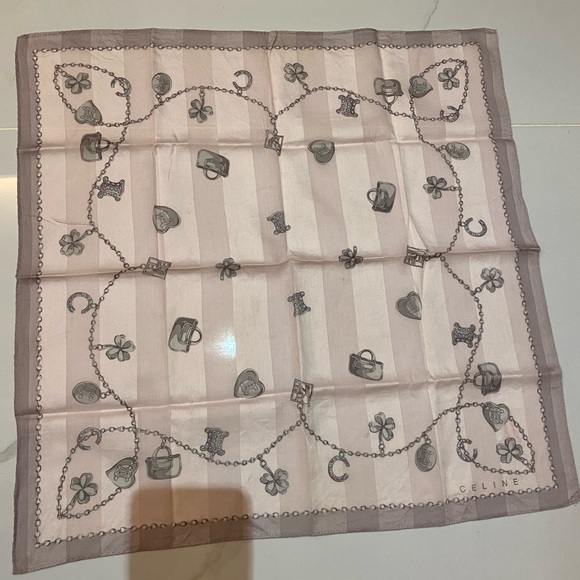 Authentic Celine vintage cotton scarf neckerchief - Picture 1 of 5
